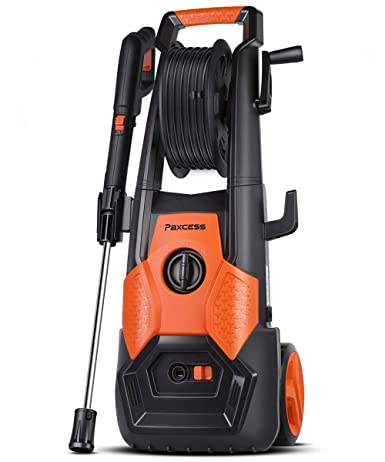 PAXCESS Electric Pressure Washer 2150 PSI 1.85 GPM High Pressure Power Washer Machine with All-in-One Nozzle, Hose Reel, Detergent Tank Best for Cleaning Homes/Buildings/Cars, Decks, Driveways, Patios