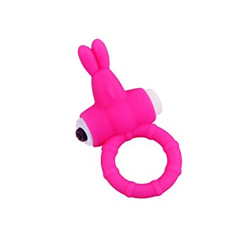 Aoken Silicone Vibrating Rabbit Cock Ring Penis Ring