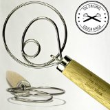 The Original Danish Dough Whisk - LARGE 135 Stainless Steel Dutch Style bread dough whisk
