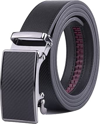 Fabio Valenti Mens Belt,Ratchet Belt Dress with 1 3/8" Genuine Leather with Easier Adjustable Buckle, Trim to Fit