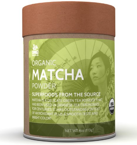 OMG! Superfoods Organic Matcha Powder - 100% Pure, USDA Certified Organic Matcha Powder - 4oz