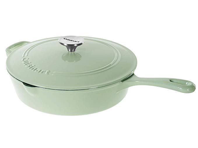 Cuisinart Cast Iron Chicken Fryer, Mint Green, 12"