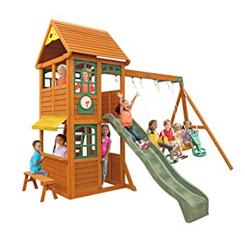 KidKraft Brooksville Cedar Wood Swing Set / Playset F24915