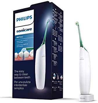 Philips Sonicare AirFloss Power Flosser, 2020 Edition, Interdental Cleaner for Removing Plaque - White - HX8261/01