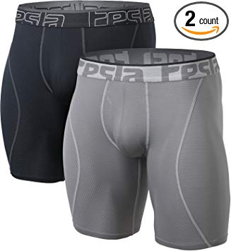 Tesla Men's Relaxed Stretch 9" Open-Fly Cool Dry Brief Mesh Underwear Trunk (2-Pack) MBU03