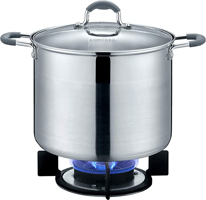 CONCORD Stainless Steel Stock Pot with Glass Lid (Induction Compatible) (15)