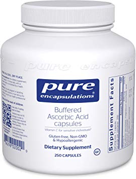 Pure Encapsulations - Buffered Ascorbic Acid - Vitamin C for Sensitive Individuals - 250 Capsules