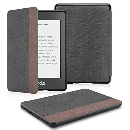 OMOTON Kindle Paperwhite Case (10th Generation-2018), Smart Shell Cover with Auto Sleep Wake Feature for Kindle Paperwhite 10th Gen 2018 Released, Denim Black