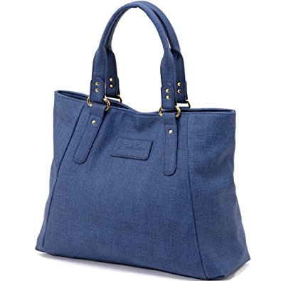ZMSnow Women's PU Leather Handbags Lightweight Tote Casual Work Bag