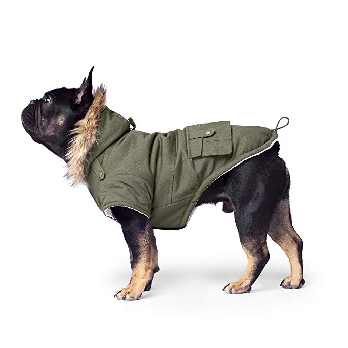 Canada Pooch | Alaskan Army Dog Parka | Sherpa-Lined Hooded Dog Coat