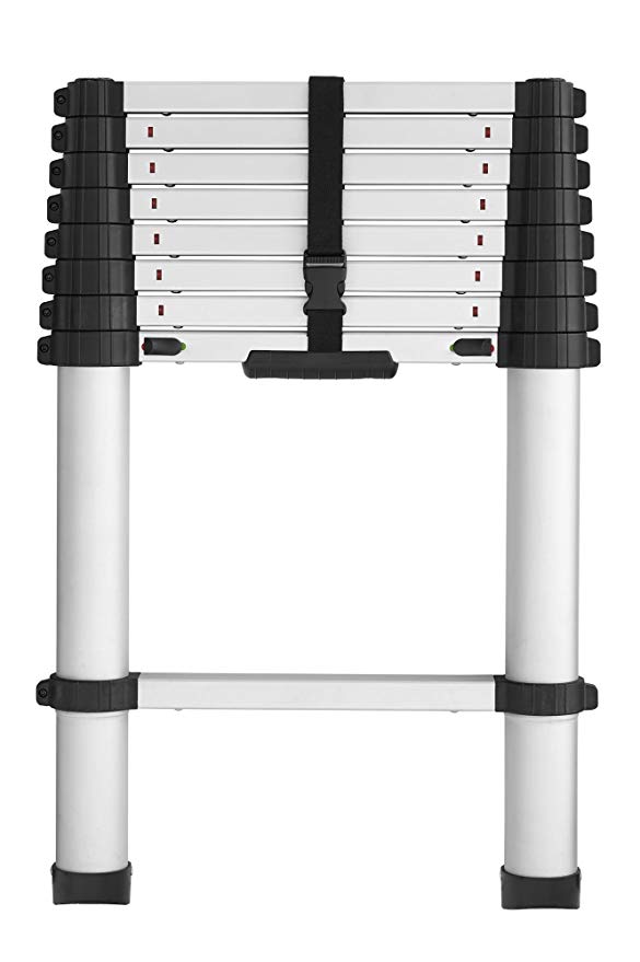 Cosco 20309T1ASE Smartclose Telescoping Aluminum Ladder, (300-Pound Capacity, 8.5 ft. ladder with 12 ft. Max Reach)