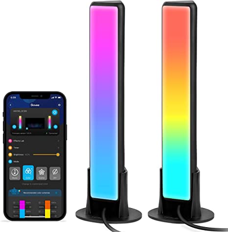 Govee Flow Plus Smart Light Bars, Work with Alexa and Google Assistant, TV Ambient Lighting, RGBICWW WiFi Play Light Bars with Scene Modes and Music Modes for Gaming, Movies, PC, TV, Room Decoration