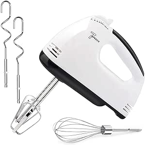 Hand Mixer Electric New 7-Speed Mixers for Baking, Stainless Steel Electric Hand Whisk, Electric Whisk Hand Mixer, Electric Whisk for Baking,Handheld Cake Mixer