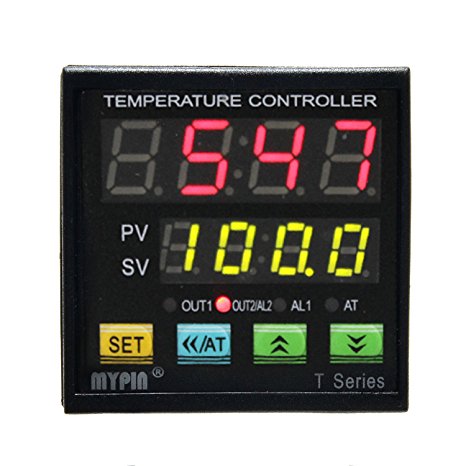 MYPIN® Universal Programmable Digital Adjustor PID F/C Thermostat Temperature Controller Control TA4-RNR, Powered by 90-265V AC/DC, Range: -1999 to 9999, Accuracy: 0.2% （CE APPROVED)