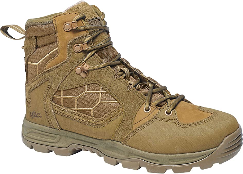 5.11 Tactical XPRT 2.0 Waterproof Desert Boots, Helcor Leather, Padded Neoprene Ankle, Style 12303