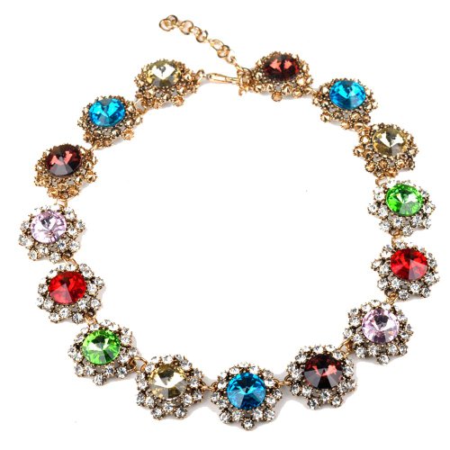 Girl Era Handmade Fashion Jewelry Gems Of Stars Statement Necklaces Charm Collar Necklace For Womens