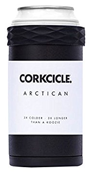 Corkcicle Arctican Stainless Steel Can Cooler for Drinks, 12-Ounce, Black