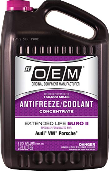 Recochem OEM 86-314POEMVW Pink Premium Antifreeze Concentrate Extended Life - Euro II PINK, 1 gallon, 1 Pack
