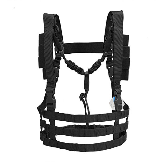 Pellor Tactical PLCE Lightweight Hunting Webbing Molle Chest Waist Rig Strap Harness Vest Tactics Bellyband Belt For Suspenders