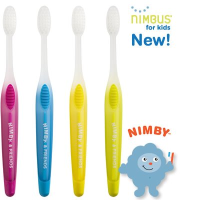 Nimbus NIMBY Children's Toothbrush Pack of 4 Colors Vary