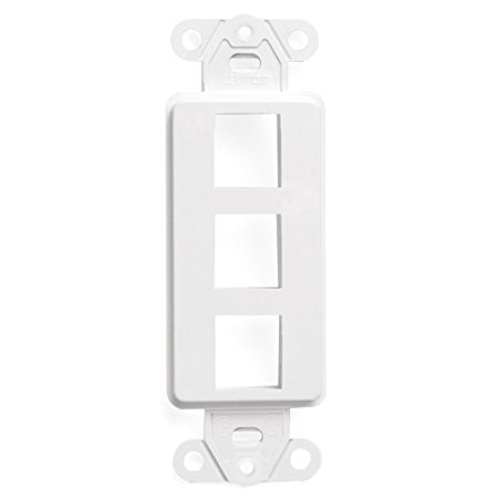 Leviton 41643-W QuickPort Decora Insert, 3-Port, White