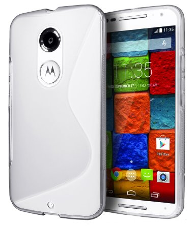 Motorola Moto X 2nd Generation Case Cimo Wave Premium Slim TPU Flexible Soft Case For Motorola Moto X 2nd Generation 2014 - Clear