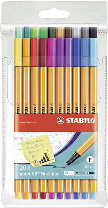 Stabilo Point 88 Wallet, 20-Color Set