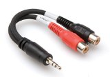 Hosa Cable YRA154 Stereo 18 Male to Dual RCA Female Y Cable - 6 Inch