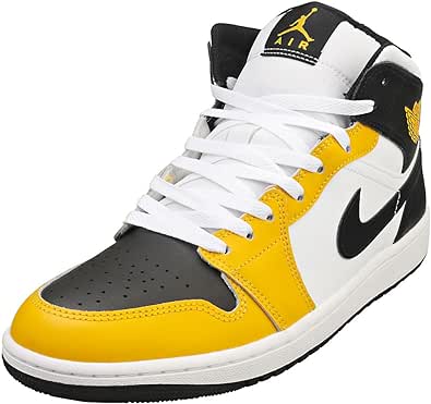 Air Jordan 1 Mid Yellow Ochre/Black-White (DQ8426 701) Mens Shoes