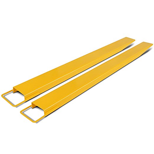 Happybuy Pallet Fork Extensions 84 Inch Length 6 Inch Width Forklift Extensions for Forklift 2 Inch Thickness Fork Extensions Yellow