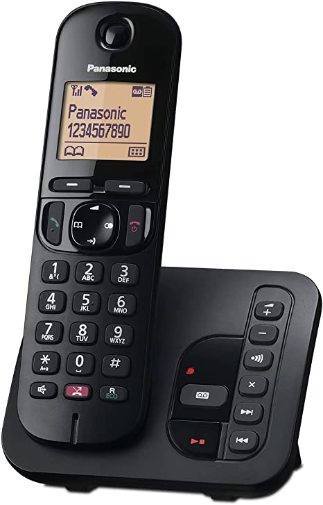 Panasonic KX-TGC260 Digital Cordless Phone: 18-min answering machine, dedicated call block button, an easy-to-read dot-matrix display and a hands-free speakerphone