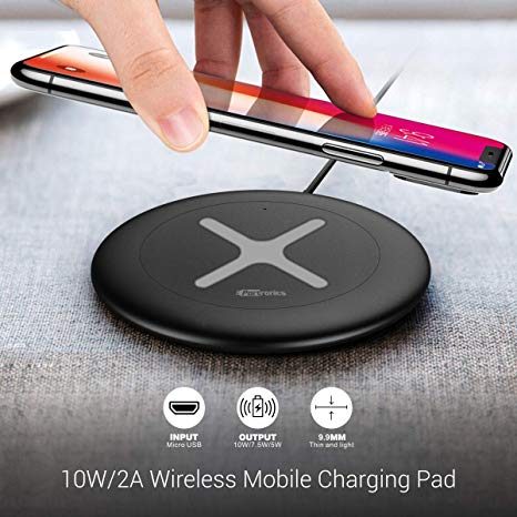 Portronics Toucharge X POR-896 10W/2A Wireless Mobile Charging Pad (Black)