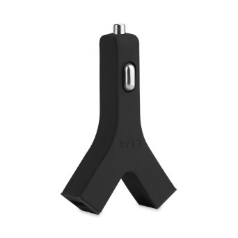 TYLT Y-Charge 4.2A USB Car Charger Dual Port for Charging Two Devices - Black
