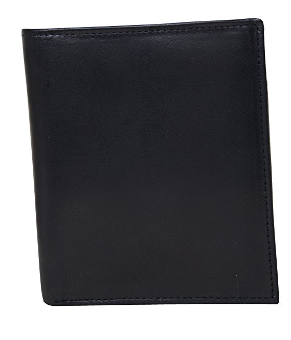 RFID Blocking Mens Leather Bi-Fold Big Hipster Wallet, 13 credit card slots,