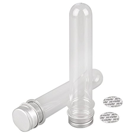 10 PCS 40ml Empty Refillable Clear Travel Cosmetic Sample Cream Bath Salt Plastic Containers Test Tube Bottle