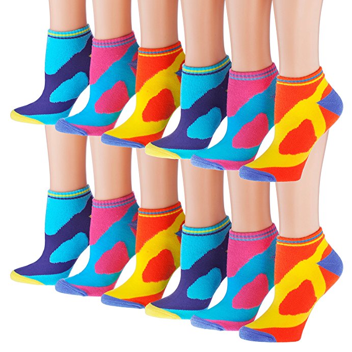 Tipi Toe Women's 12-Pairs Low Cut / No Show Athletic Sport Socks