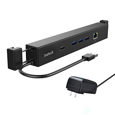 Inateck USB 3.0 Microsoft Surface Dock,USB-A Hub,HDMI 4K Ultra HD,Mini DP to HDMI Adapter,Gigabit Ethernet Port Compatbile Surface Pro4/3/,Surface 3/,New Surface Pro,with Power Adapter 5V/2A (HB9002)