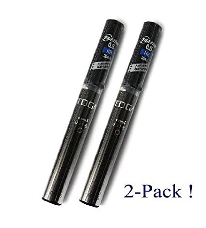 Uni Kuru Toga High Quality Pencil Lead - 0.5mm - Hb ,20 Leads X 2-pack