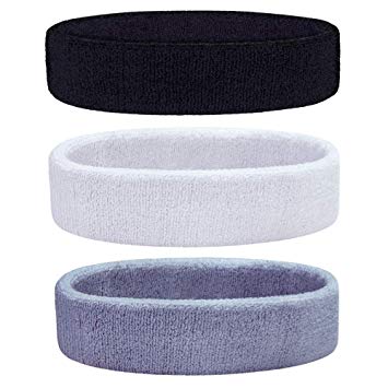 Favofit Headbands/Wristbands for Women Men Girls Boys for Gym Workout & Yoga, Super Comfy Sports Sweatbands for Football Baseball Basketball Soccer Boxing & Tennis, Sweat Out of Your Eyes & Wrists