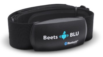 Beets BLU Bluetooth Wireless Heart Rate Monitor with soft chest strap. Compatible with iPhone and Android Phones