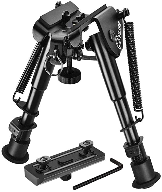 CVLIFE 6-9 Inches Rifle Bipod for M-lok Rail Mlok Bipod with Mlok Mount Adapter