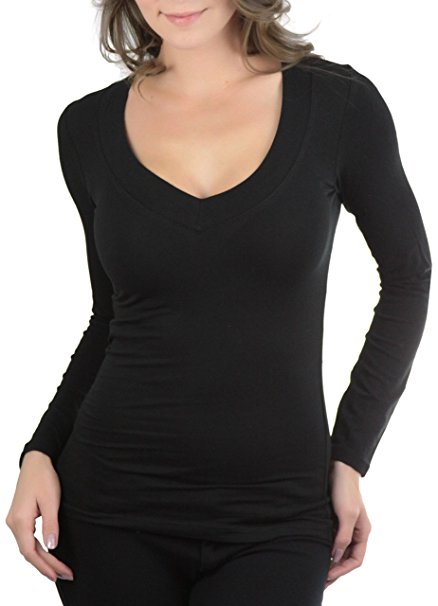 ToBeInStyle Women's Long Sleeve V-Neck T-Shirt -