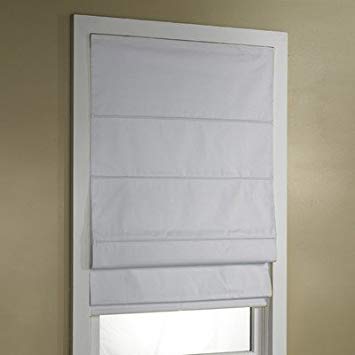 Green Mountain Vista Thermal Blackout Cordless Roman Shade, 60 by 72-Inch, White