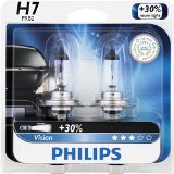Philips H7 Vision Upgrade Headlight Bulb Pack of 2