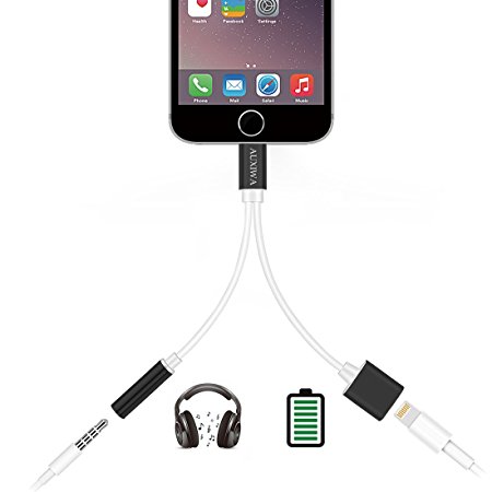 iPhone 7 / 7 Plus Adapter, iPhone 7 Accessories 2 in 1 Lightning Adapter Cable Charge and Headphone Splitter