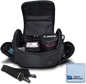 Medium Soft Padded Camera Equipment Bag/Case Compatible with Canon, Sony, Nikon, Olympus, Fuji, Samsung Cameras and Equipment