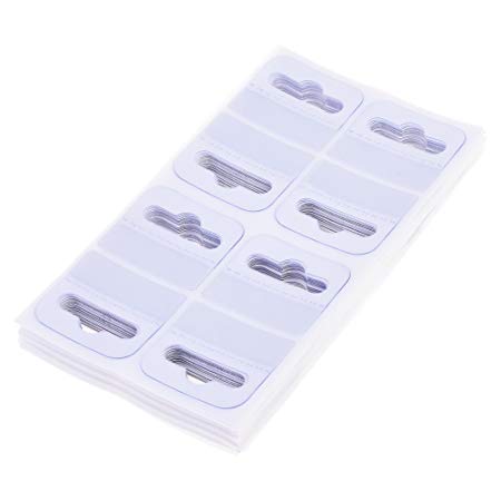 200 Pieces 1 3/4" x 1 1/2" Clear Slot Hole Adhensive Custom Hang Tabs Tags Hook For Store Retail Display