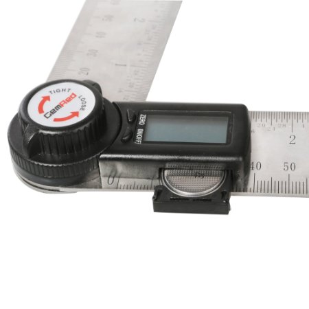 GemRed 2 in 1 Digital Protractor Goniometer Angle Finder Ruler (200mm)