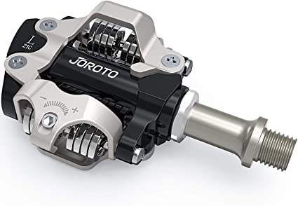 JOROTO SPD Pedals 9/16″MTB Bike Clip in Pedals SPD Cleats Included Suitable for Spin Bike Exercise Bike Indoor Bike