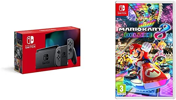 Nintendo Switch - Grey   Mario Kart 8 Deluxe